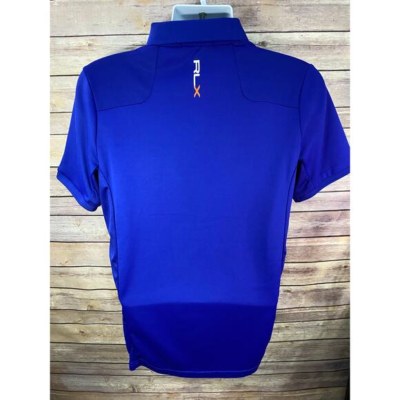 RLX Ralph Lauren Polo Shirt Small Blue Green Accents Performance Golf Activewear - Picture 2 of 10